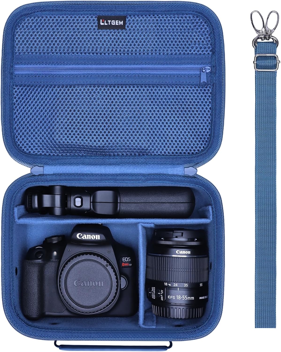 Small Camera Case Bag for Canon EOS Rebel T7/R50//R100 DSLR Camera Blue