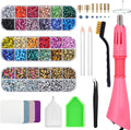 Epesl Bedazzler Kit with Rhinestones, Hot Fixed Gems Craft Applicator - Diamond Painting Pen, Wax Pencil, Tweezers, Tray, Cleaning Brush, Picker Rhinestones Crystals for DIY Clothes Shoes