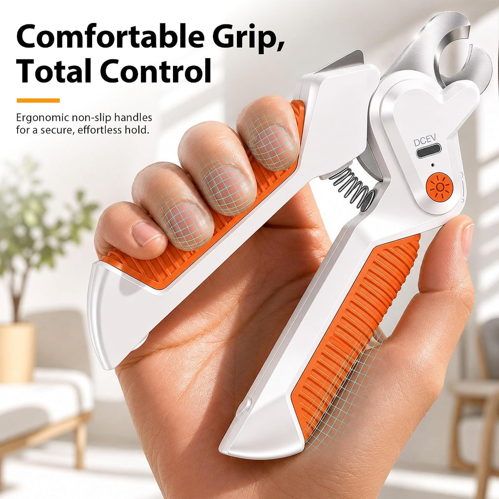 Dog&Cat Nail Clipper with Light, Stainless Steel Blade Nail Trimmer for Pet