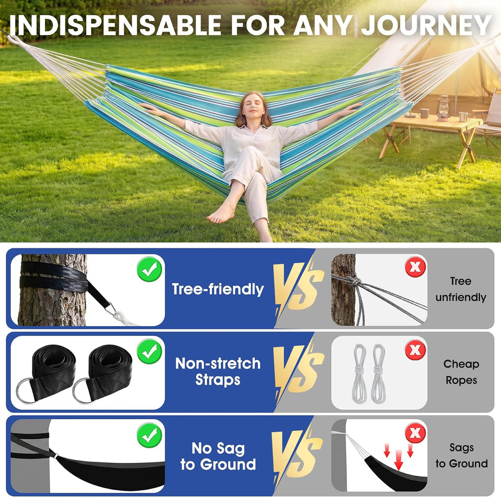 DeeprBetter Cotton Camping Hammock for Outside