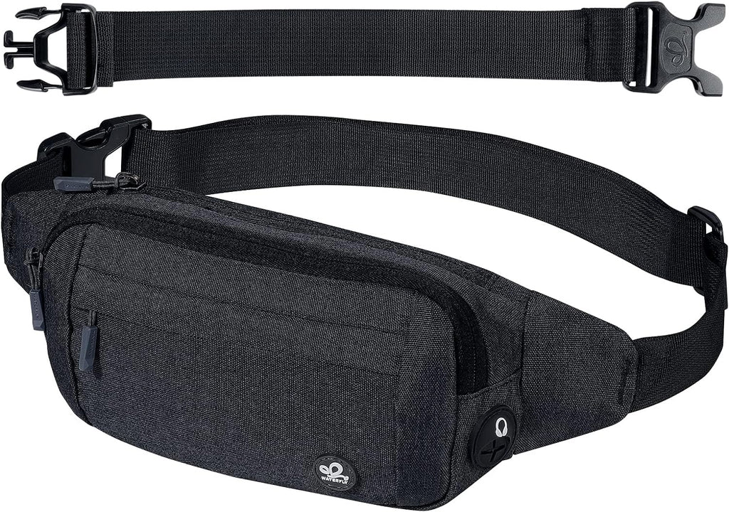WATERFLY Small Fanny Pack Crossbody Lightweight Waist Bag for Woman Man