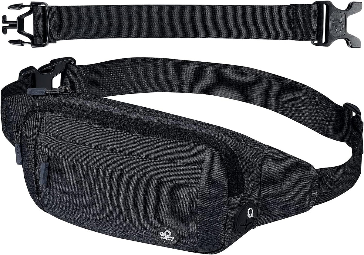 WATERFLY Small Fanny Pack Crossbody Lightweight Waist Bag for Woman Man