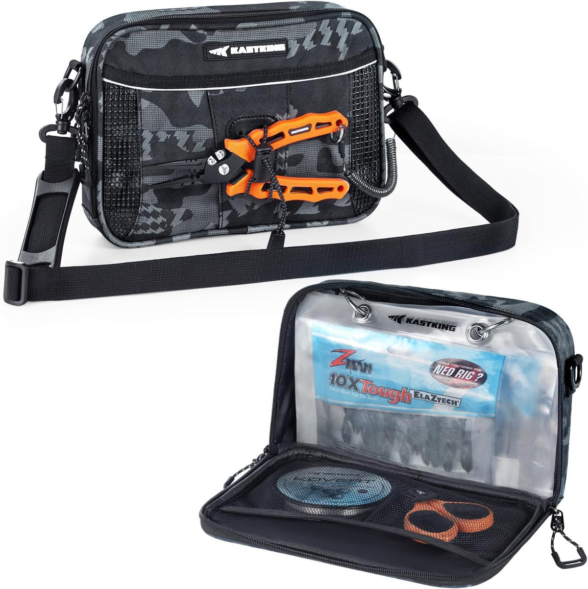 KastKing BaitSpace Detachable Tackle Bag, Soft Plastic Bait Storage