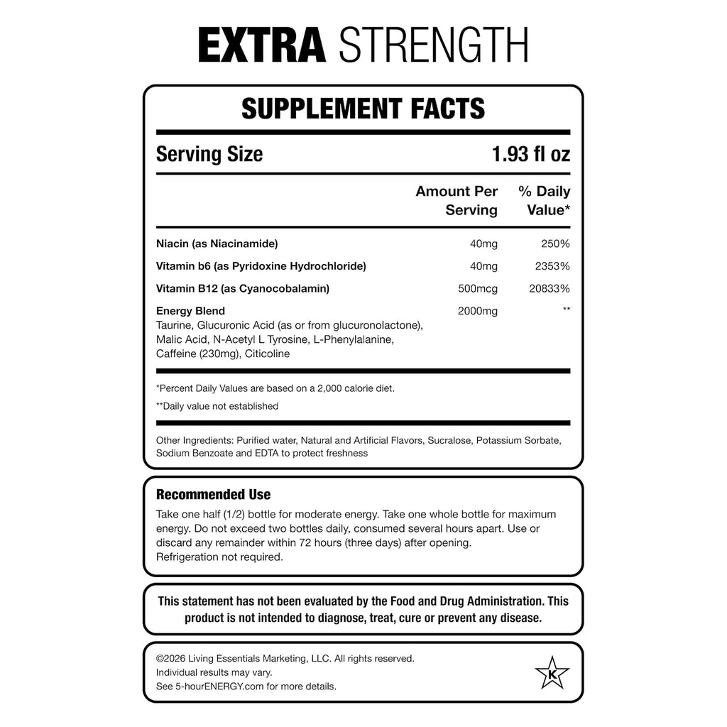 5-hour ENERGY VARIETY PACK, 30 Count, 1.93 Fl Oz Extra Strength Energy Shot