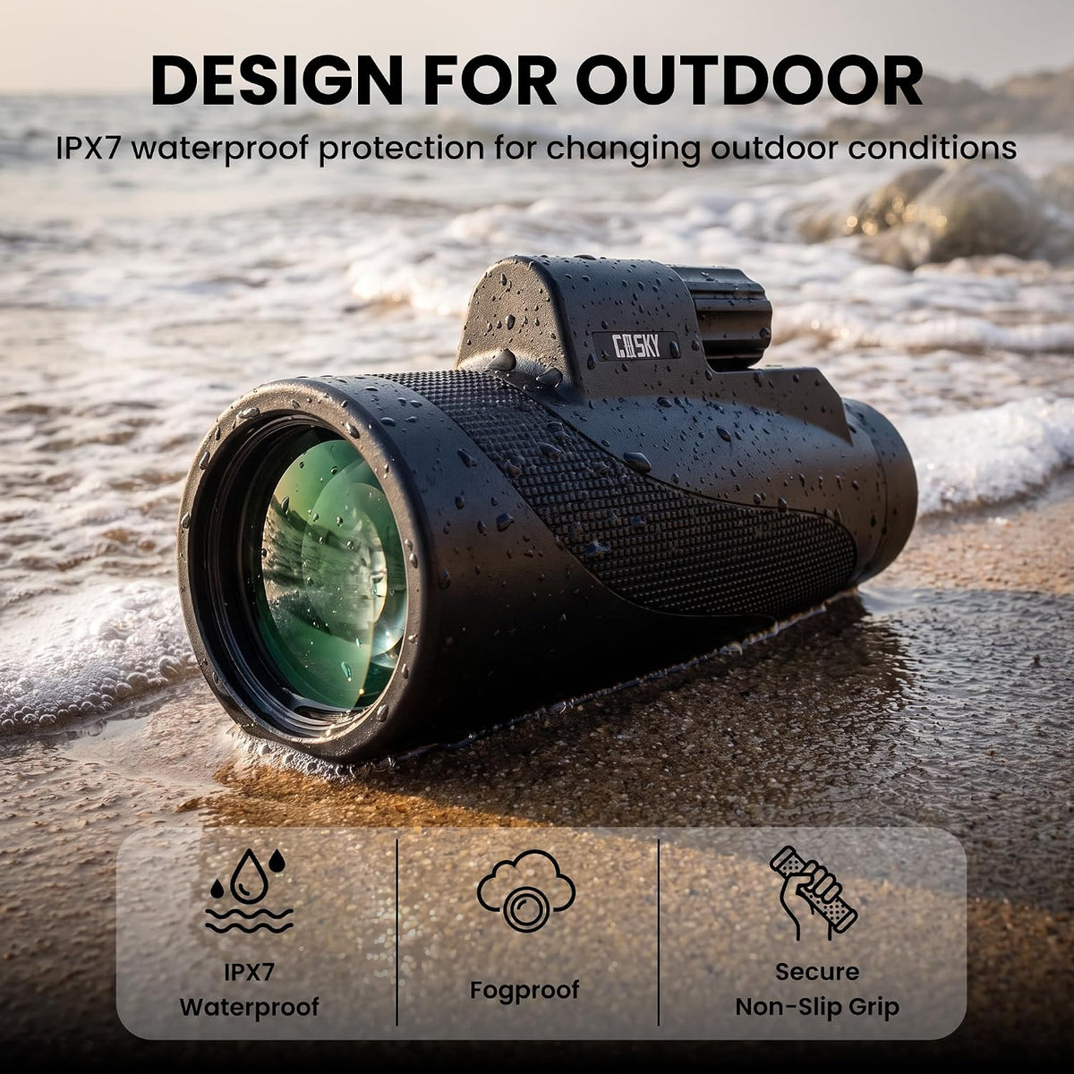 Gosky 15x52 High Powered Monocular Telescope for Adults with Tripod