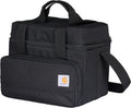 Carhartt Insulated Two Compartment Cooler, Durable Water Repellent Material W/Front Zippered Pocket for Camping, Beach & Travel