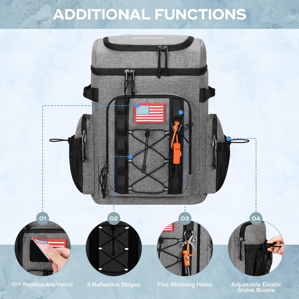 Maelstrom 35/50 Can Insulated Backpack Cooler, Leakproof Soft Lunch Ice Bag
