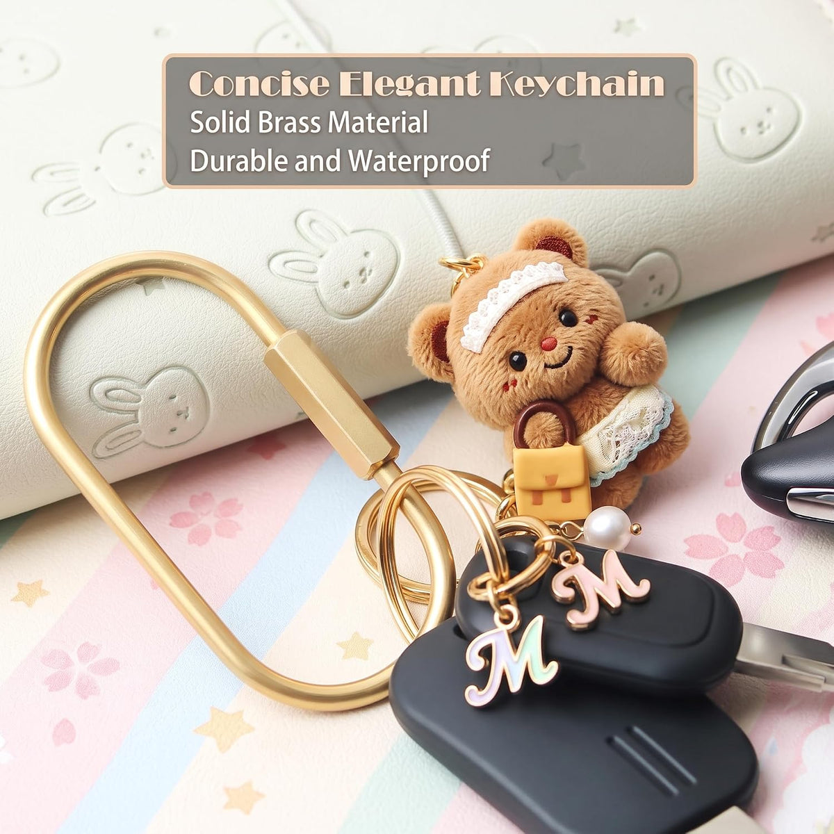 8 Pcs Locking Key Rings, Carabiner Keychain Clips, Screw Lock Key Organizer
