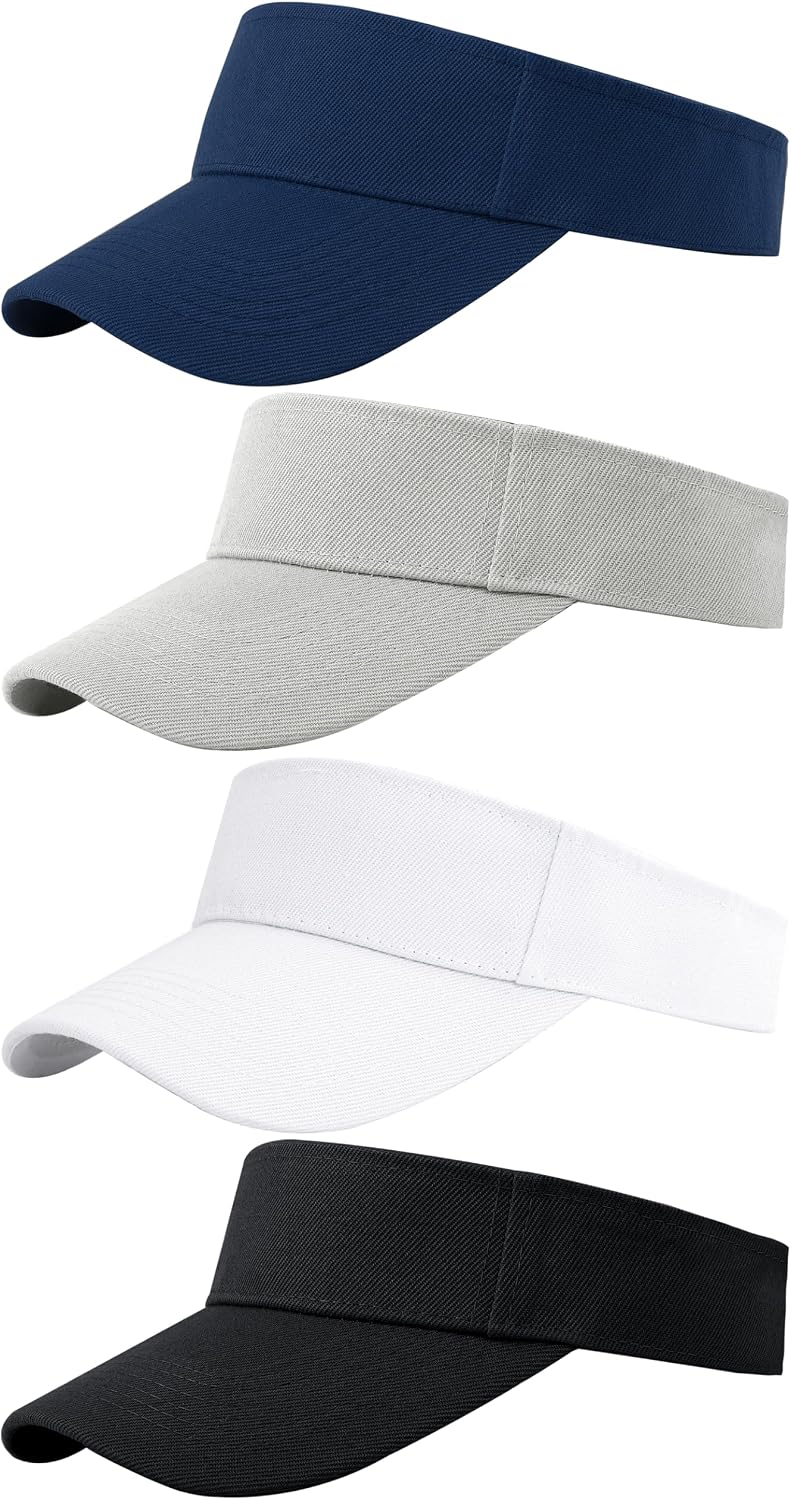 Cooraby Sports Sun Visor Hats Adjustable Sun Visor Caps for Women and Men