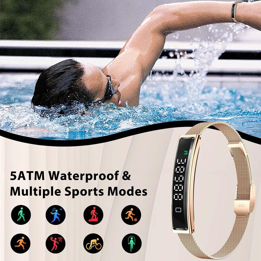 Smart Bracelet for Men Women with 2 Bands 24/7 Fitness Health Tracker