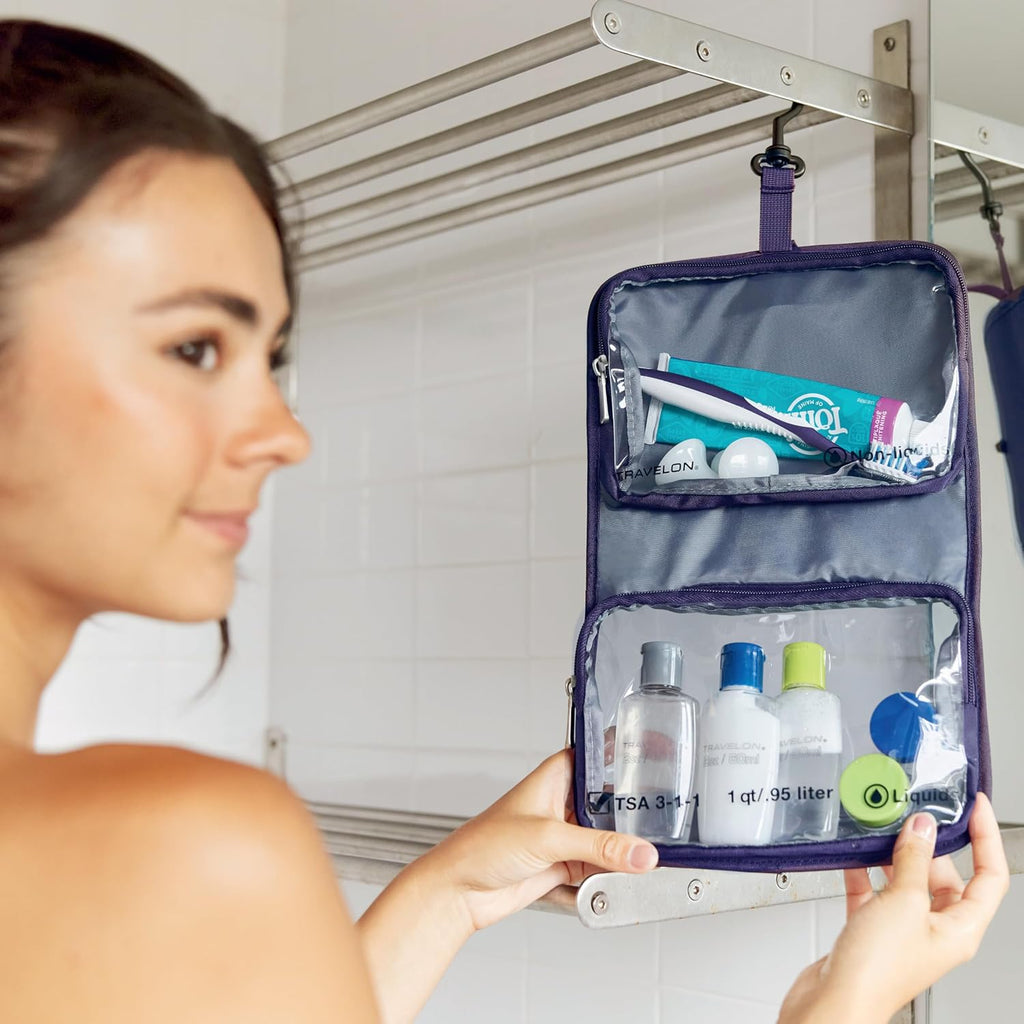 Travelon Wet Dry 1 Quart Bag with Plastic Bottles
