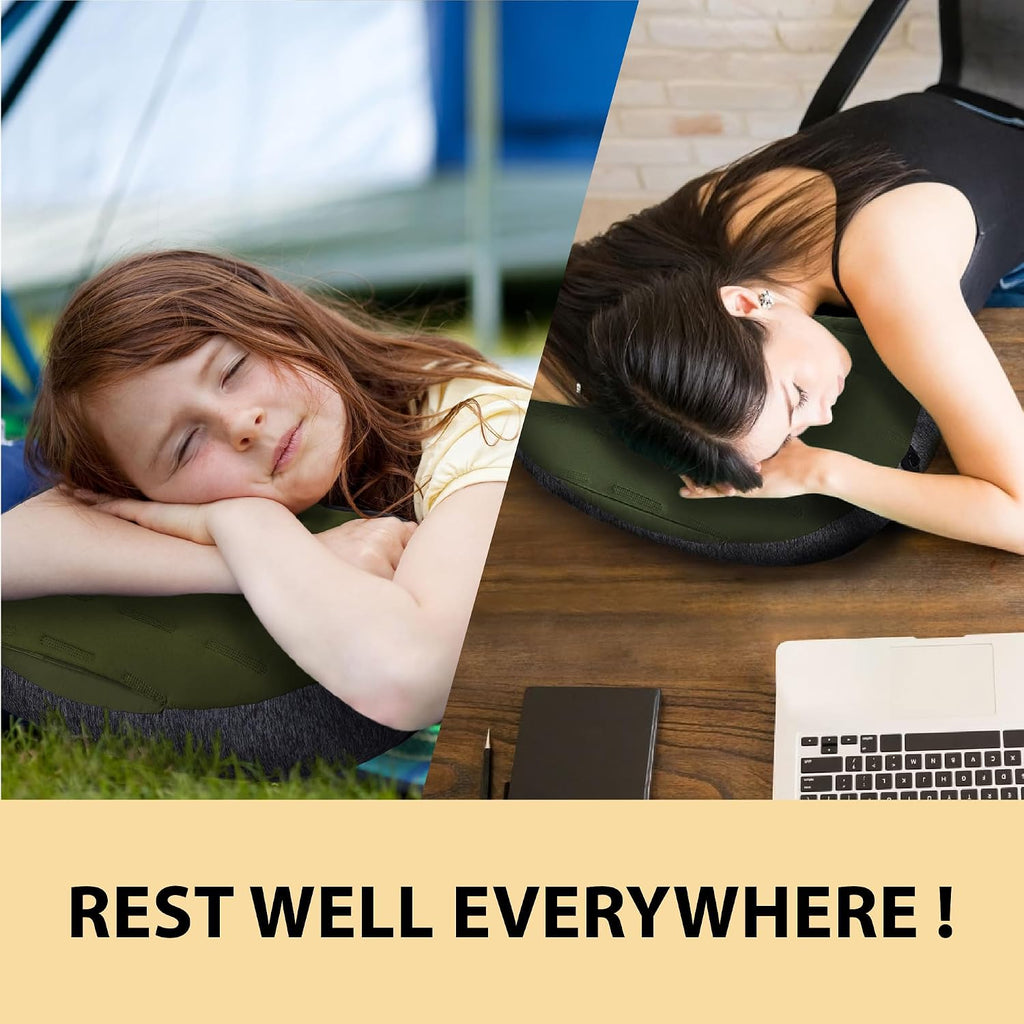 TREKOLOGY Inflatable Camping Pillow - Ultralight Backpacking, Hiking, Outdoor, Travel, Picnic, and Sleeping Pillow - Compact, Portable, Comfortable Camp Pillow for All Adventures ALUFT Plus SE