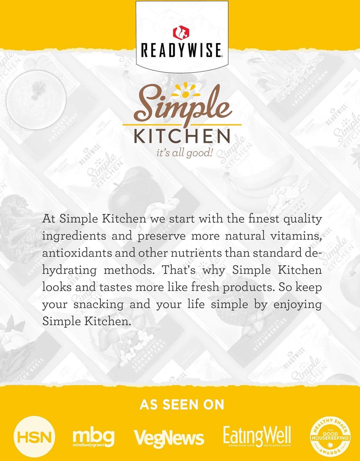 SIMPLE KITCHEN Freeze Dried Sweet Corn #10 Can, 23 Servings, Camping Food