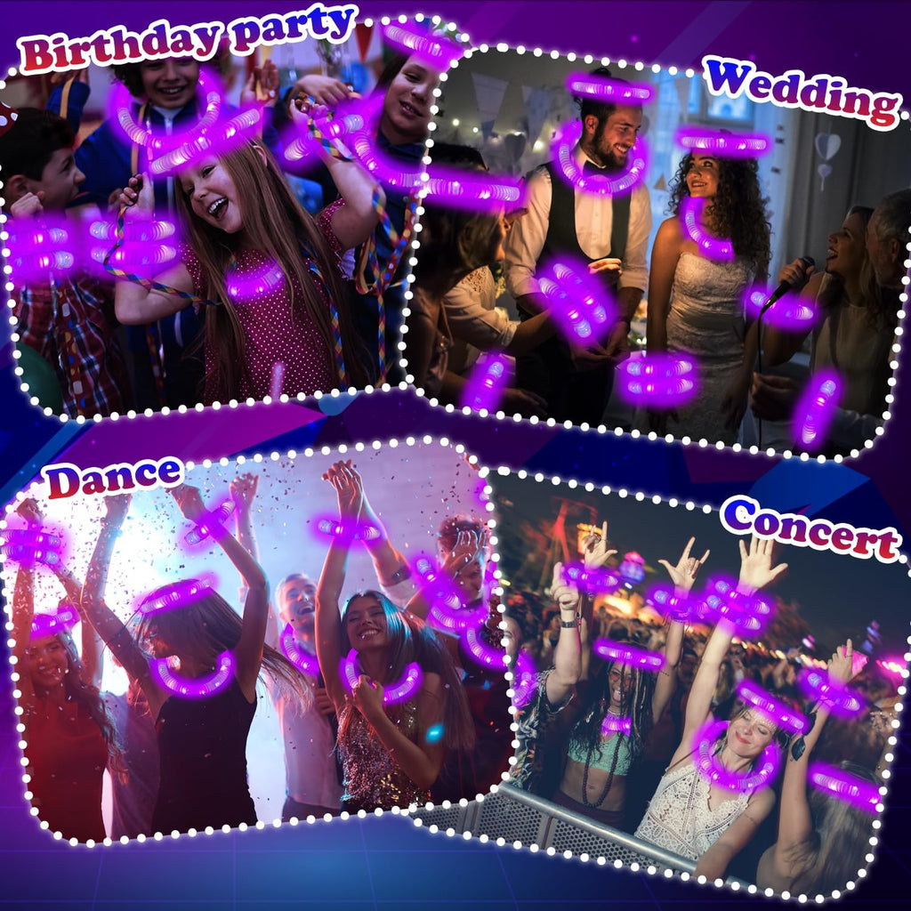 24 PCS Purple Glow Sticks Party Favors Supplies Toys for Kids Adults