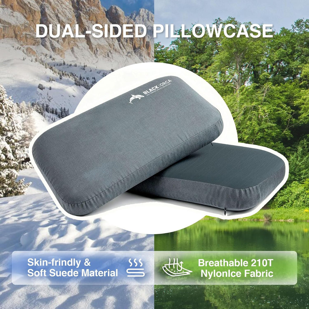 Memory Foam Camping Pillow for Backpacking and Travel,Camping Pillow