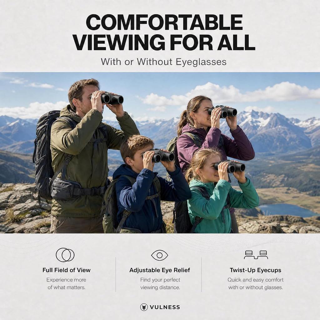 VULNESS 10x42 Binoculars for Adults, Bird Watching & Cruise Ship Travel