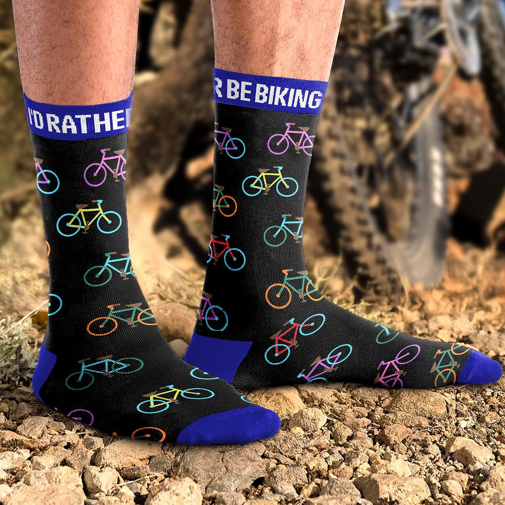 Mountain Bike Accessories - Gifts for Cyclists, Best Cycling Socks for Men, Funny Biker Gifts for Men Who Love Riding