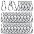 50PCS Carabiner Clip,Heavy Duty Spring Snap Hook,2IN(M5)