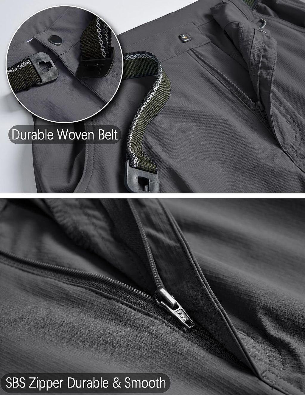 Men's Cargo Work Hiking Pants Lightweight Water Resistant Quick Dry Fishing Travel Camping Outdoor Breathable Multi Pockets