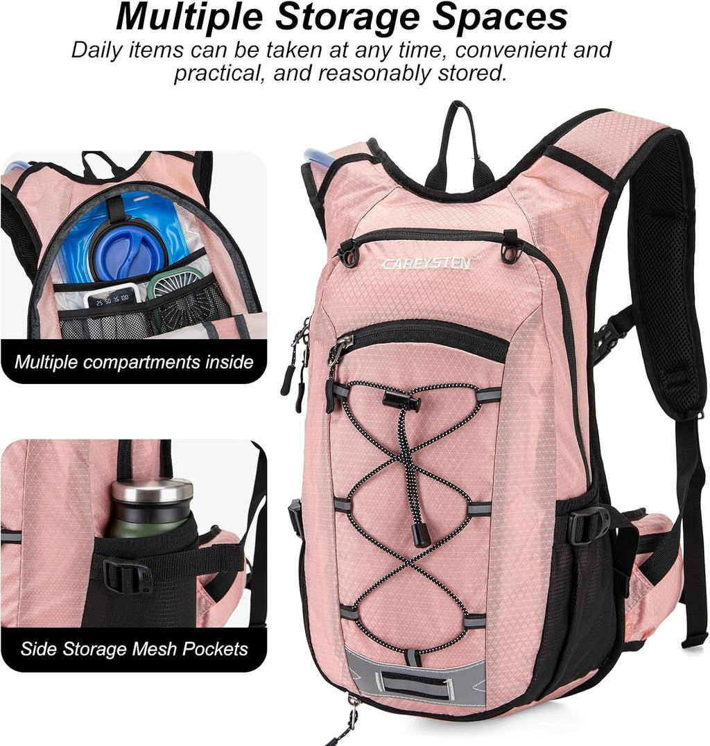 Hydrating Backpack 15LInsulated Hiking Bag with 2-Liter Water Bag