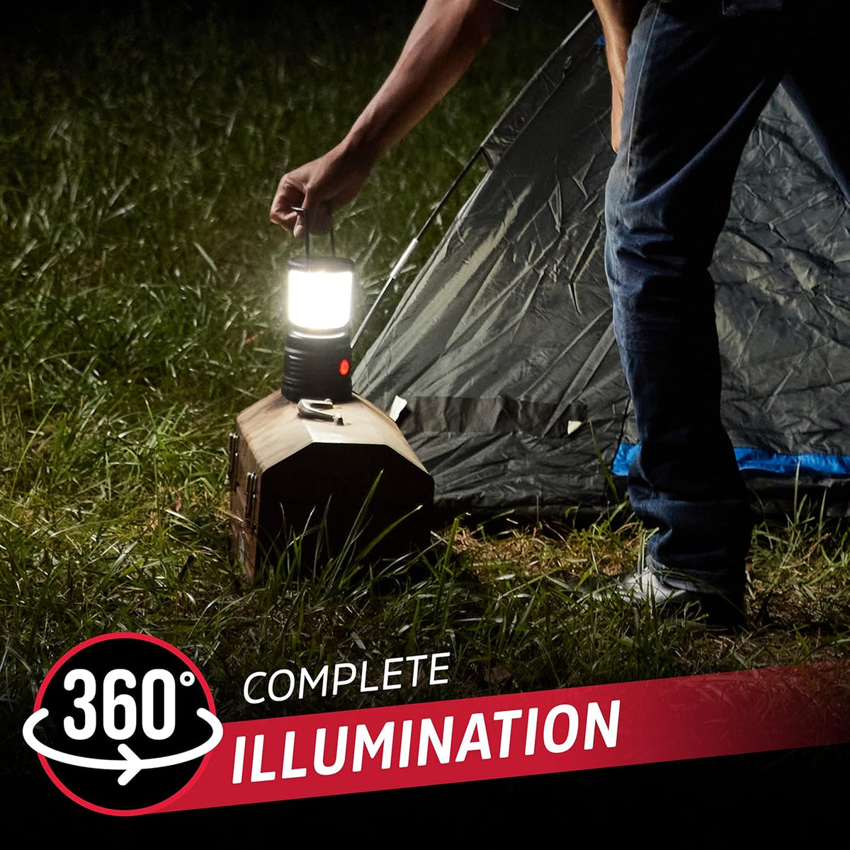 ENERGIZER LED Lantern X1500 (2-Pack), IPX4 Water Resistant Tent Lights, Super Bright Battery Powered Lanterns for Camping, Outdoors, Emergency