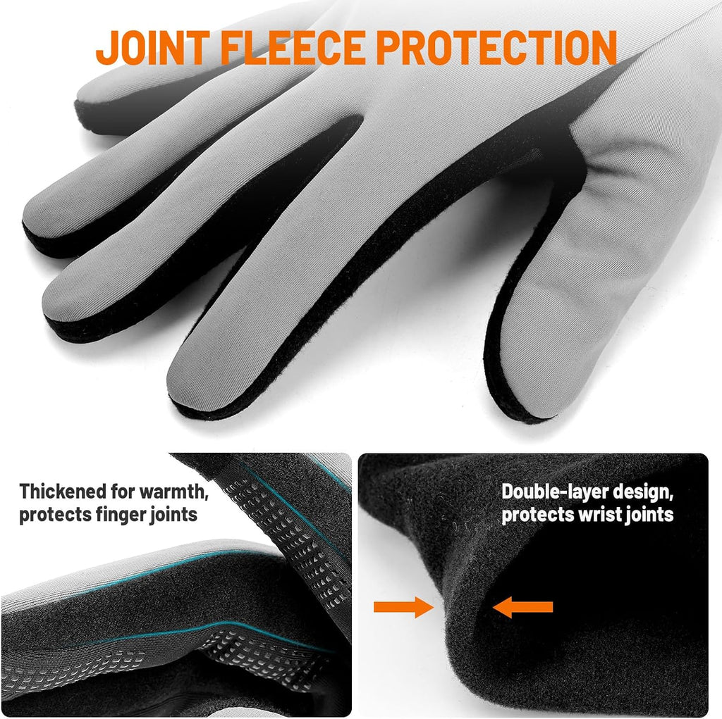 GXCROR Winter Gloves with Windproof & 3M Thermal Insulation, Touchscreen & Anti-Slip, Ideal for Running, Cycling, Hiking, Driving, and Outdoor Activities