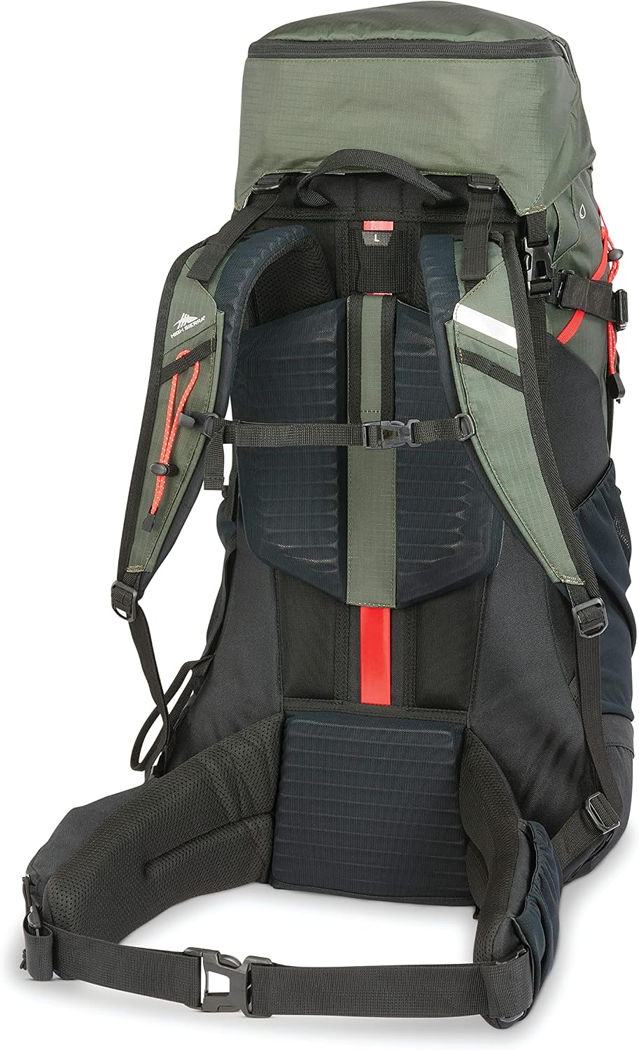High Sierra Pathway 2.0 Backpack with Hydration Storage Sleeve, for Hiking, Biking, Camping, Traveling, Forest Green/Black, 60L