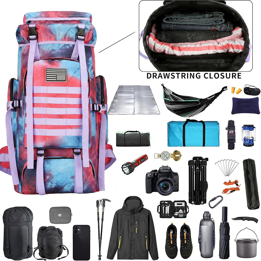 Hiking Backpack for Men 70L/100L Camping Backpack Military Rucksack Molle 3 Days Assault Pack for Climbing