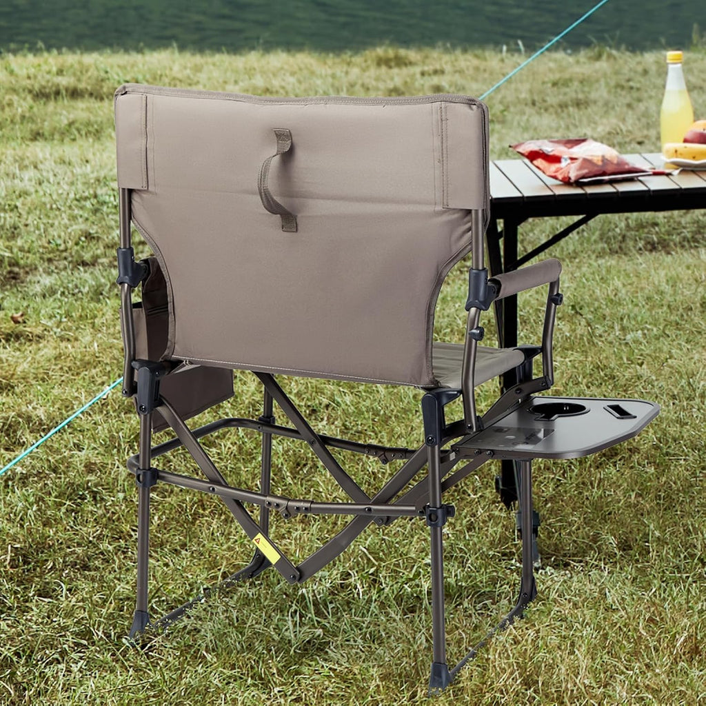 TIMBER RIDGE 400lbs Heavy Duty Camping Chair Portable Directors Chair