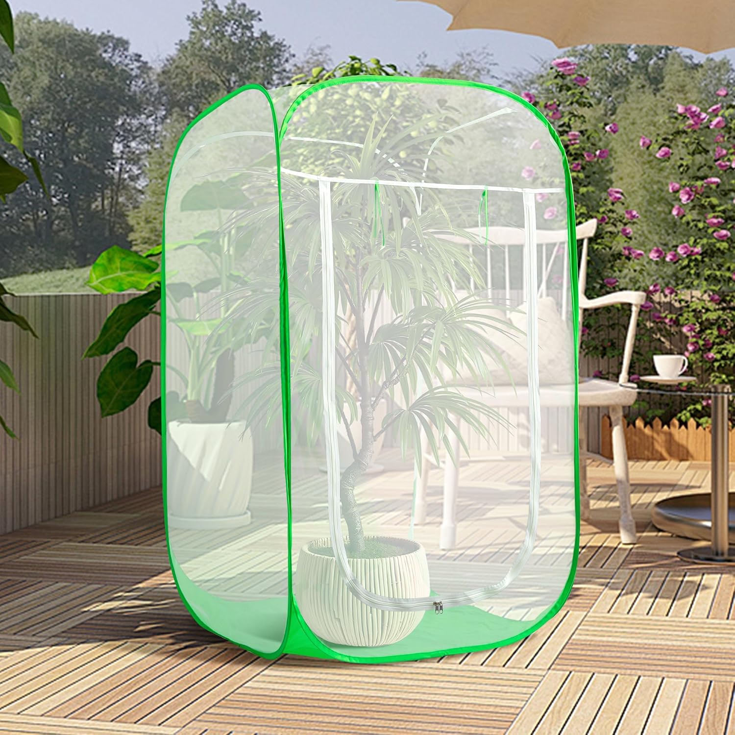 59"x35"x35" Pop Up Garden Mesh Plant Cover, Garden Netting Insect Enclosure