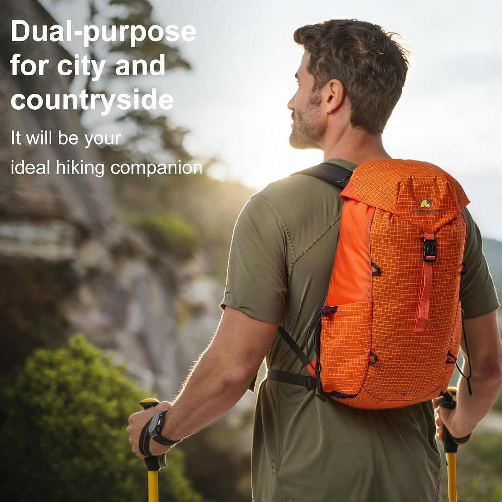 N NEVO RHINO 16L Hiking Backpack, Lightweight Daypack for Men Women