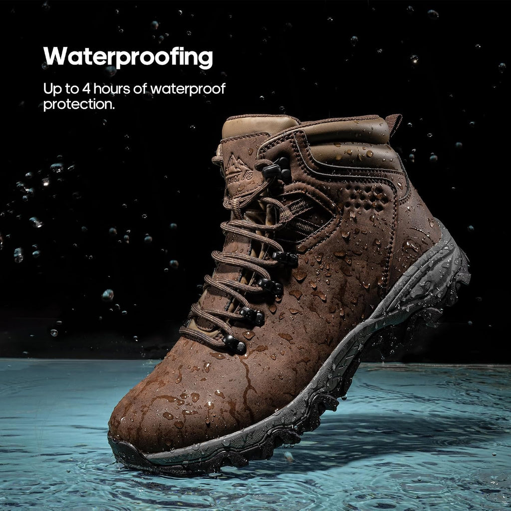 NORTIV 8 Men's Hiking Winter Insulated Snow Boots