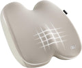 Skechers Seat Cushion, Ergonomic Memory Foam Cushion for Long Sitting Hours on Office & Home Chair, Car Seat Cushion for Sciatica, Coccyx Cushion,Beige