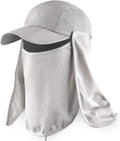 Outdoor Sun Hat for Men Women UPF 50+ Fishing UV Hat with Neck Flap Face Cover for Sun Protection