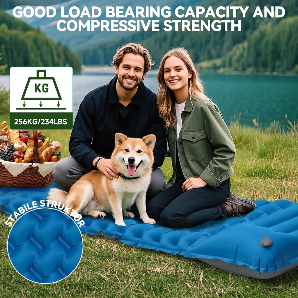 Camping Sleeping Pad 4" Extra Thick Ultralight Inflatable Sleeping Pad