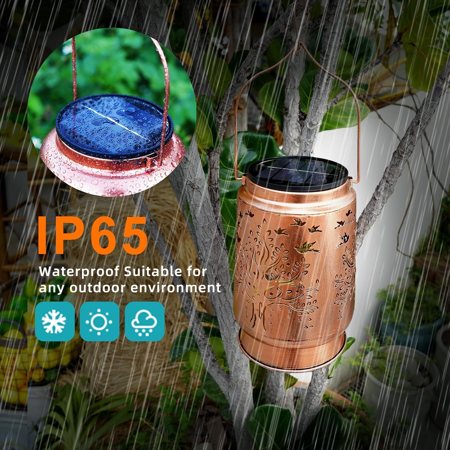 Tree of Life Solar Lanterns Outdoor Waterproof, Birthday Day Gift for Women