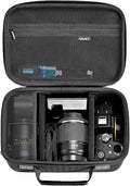RAIACE Hard Case Compatible with Sony Alpha 7 II III IV/7R V Camera, for Nikon, for Canon, for Pentax and More.Large Capacity With Mesh Pocket for Lens, Charger, Cables, Cards and Accessories.-Black