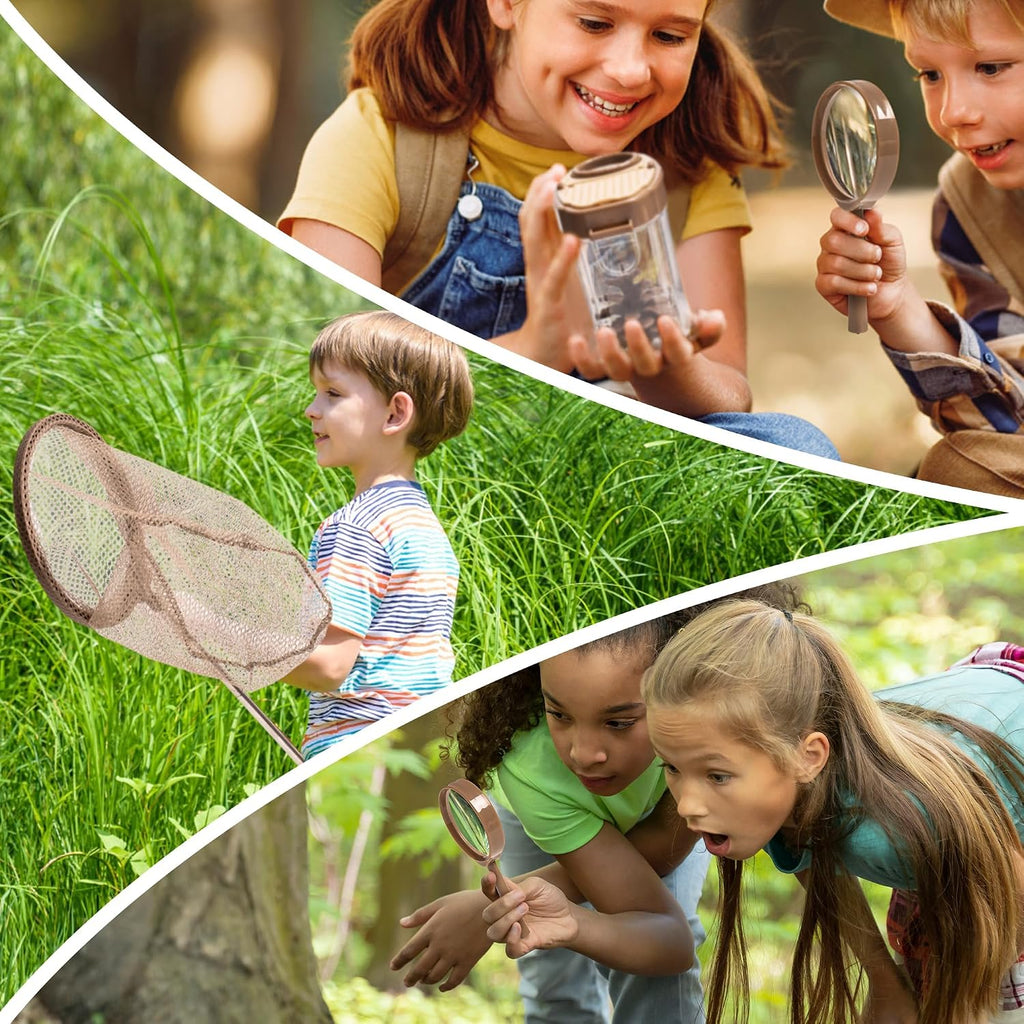 ROBUD Bug Catcher for Kids, Bug Catcher Kit with Bag Kit, Outdoor Exploration Set for Camping, Montessroi Toy for Kids Coming Closer to Nature，WRP07