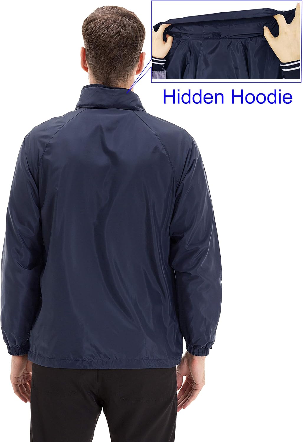 TRAILSIDE SUPPLY CO. Men's Lightweight Packable Windbreaker Jacket