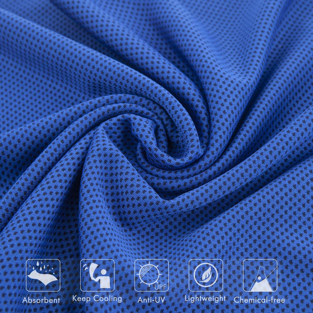 SMALLElectric 8 Packs 40"x 12" Microfiber Multicolor Solid Cooling Towel (Temperature Regulating) for Yoga, Sport, Gym, Workout, Fitness, Running