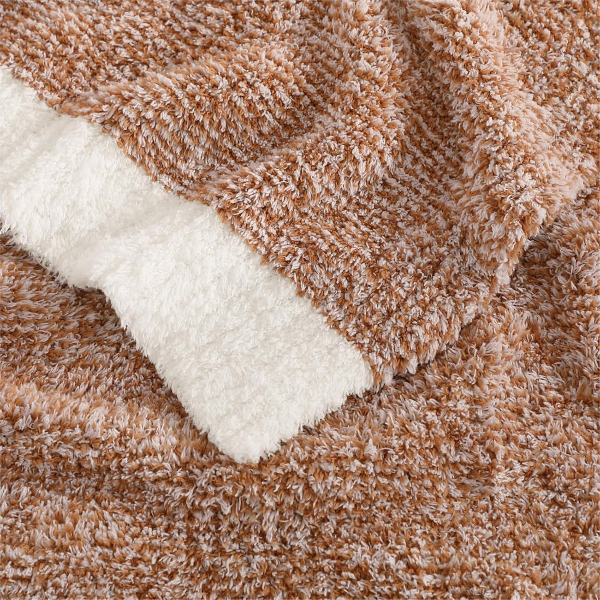 WRENSONGE Soft Throw Blanket for Couch-Cozy Reversible Knitted Blankets