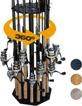 Rush Creek Creations 16-Rod Round Fishing Rod Holder for Garage, Tackle Box