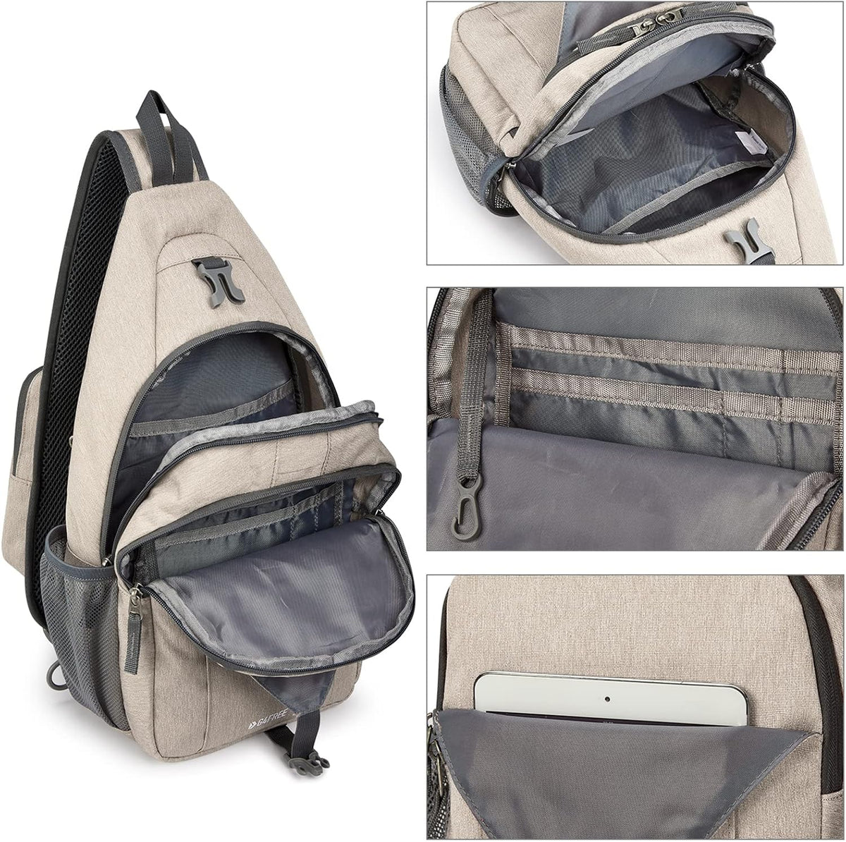 G4Free Sling Bag for Men Women, RFID Blocking Crossbody Bag, Daily, Travel