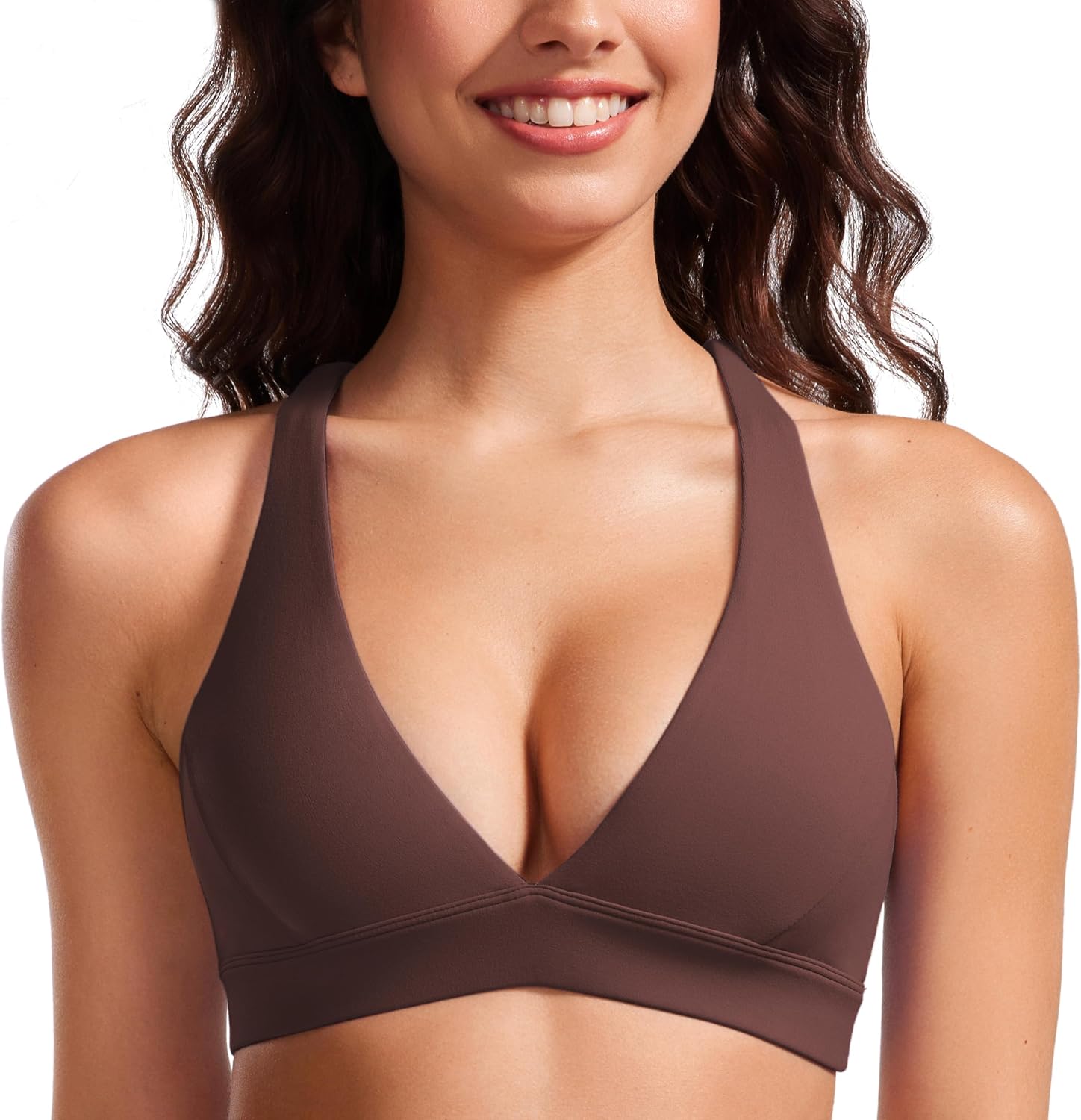 CRZ YOGA Butterluxe Deep V Neck Sports Bras