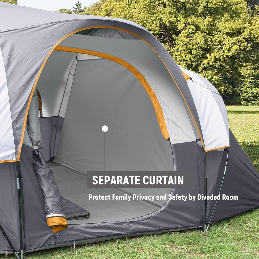 HIKERGARDEN 10 Person Tents for Camping Family Outdoor Dome Tent