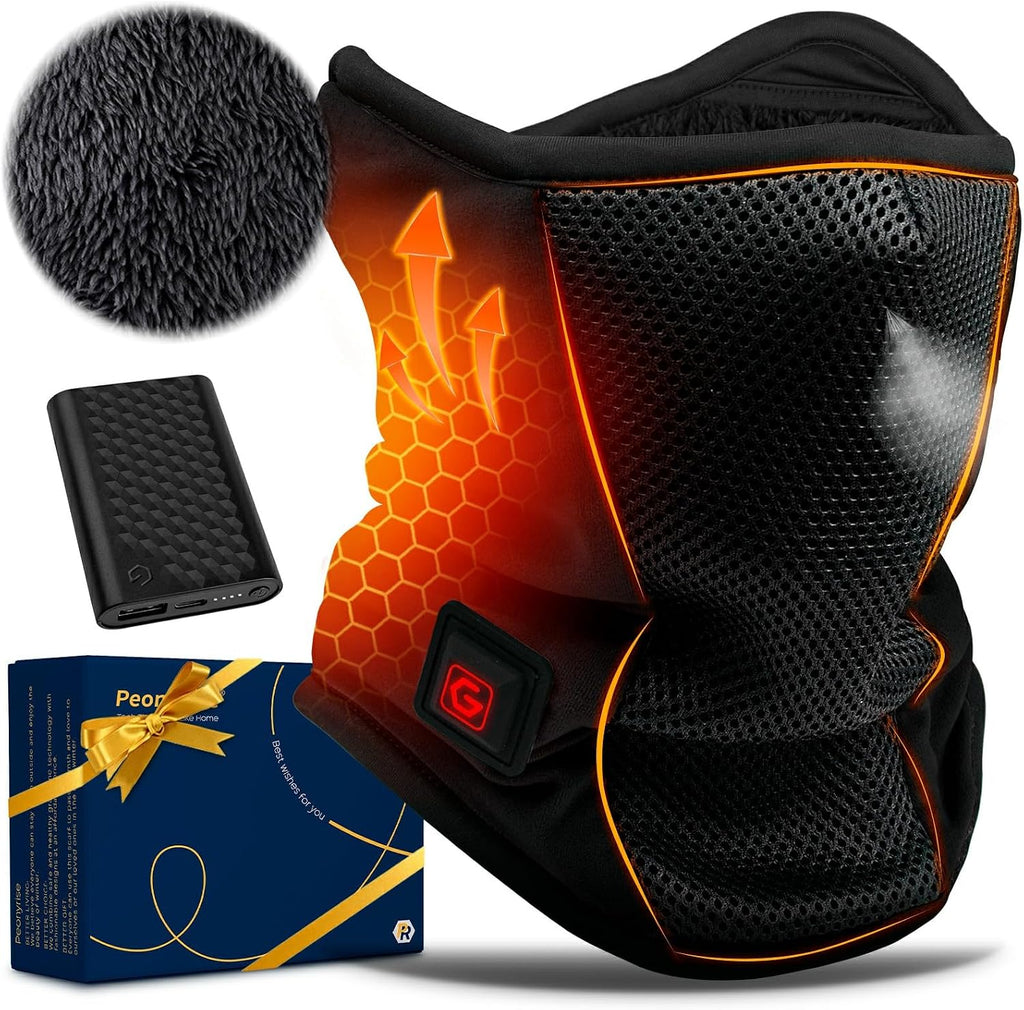 Graphene Heated Balaclava Neck Gaiter Gifts for Men Women Warm Cold Winter Gift for Ski Snowboard Motorcycle