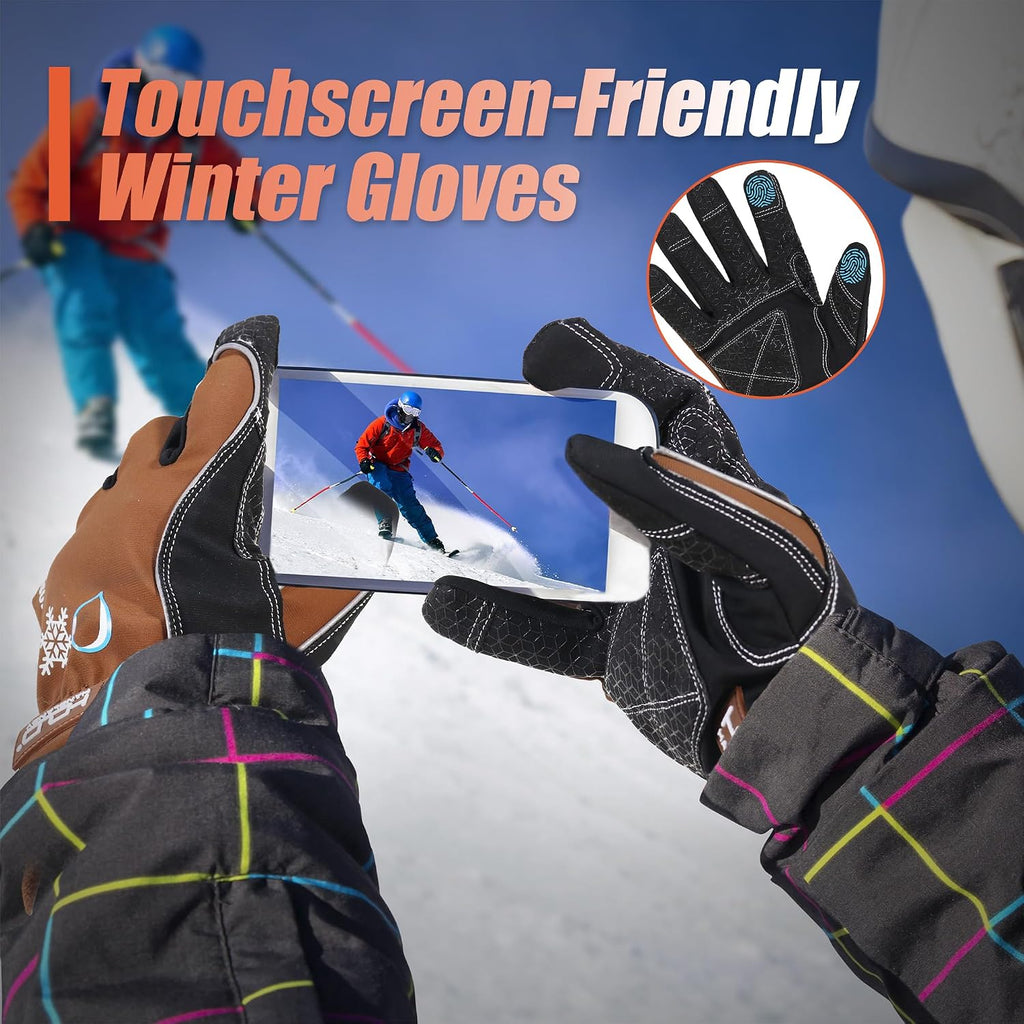 HANDLANDY Winter Work Gloves, 3M Thinsulate Waterproof Insulated Glove for Men Women