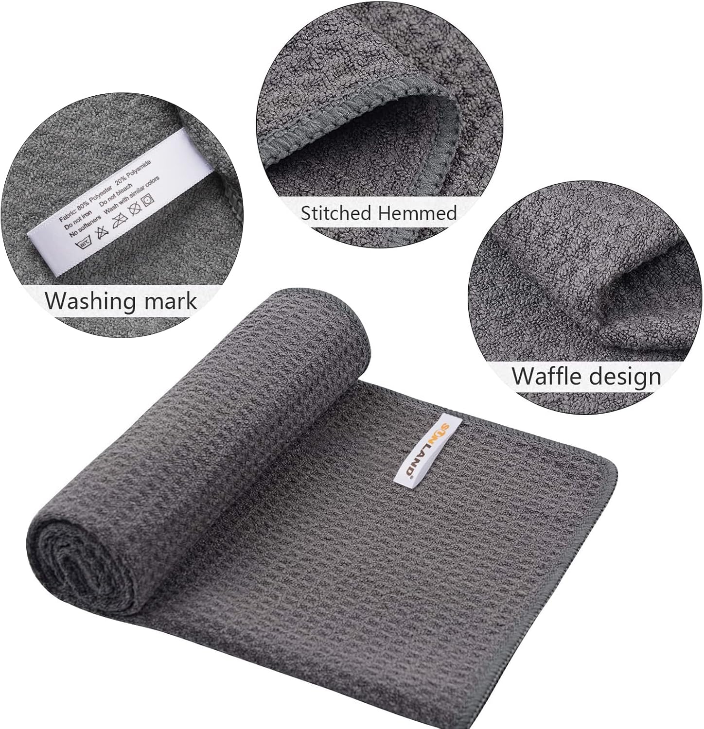 SUNLAND Microfiber Workout Gym Sweat Towels for Men