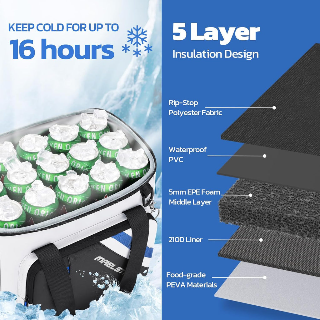 Maelstrom 30 Can Collapsible Soft Cooler Bag with Quick Access Opening