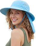 Home Prefer UPF 50+ Sun Hat with Neck Flap Wide Brim Fishing Hat for Men
